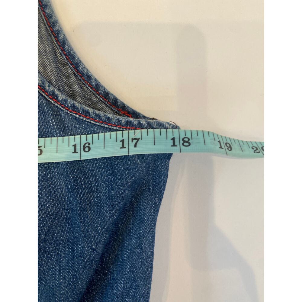 LRL Vintage Sleeveless Nautical Denim Dress Fit & Flare Lace Up Front EUC Sz 8 - Picture 9 of 14